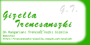 gizella trencsanszki business card